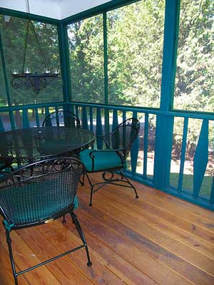 Maple's Porch among the trees.